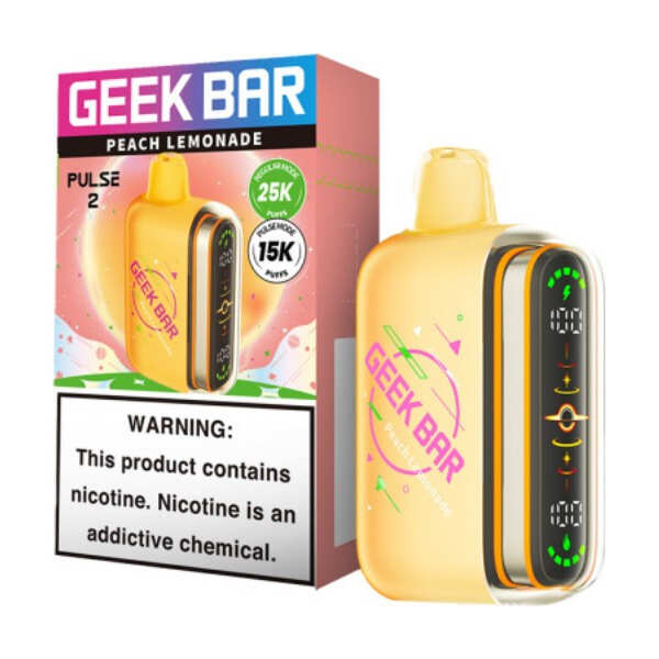 Peach Lemonade Geek Bar Pulse 2 25K Disposable Vape