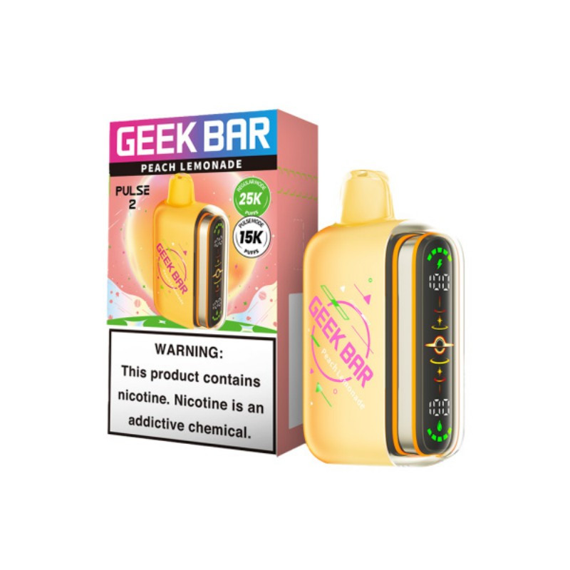 Peach Lemonade Geek Bar Pulse 2 25K Disposable Vape