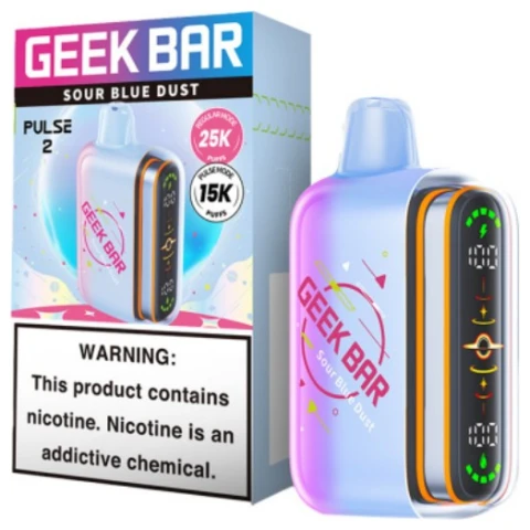 Sour Blue Dust Geek Bar Pulse 2 25K Disposable Vape