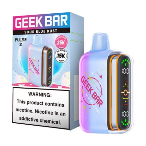 Sour Blue Dust Geek Bar Pulse 2 25K Disposable Vape