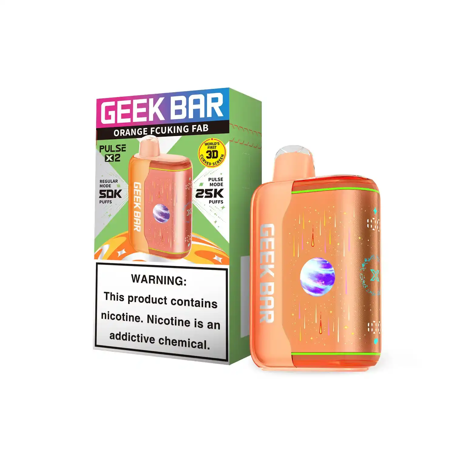 Orange Fcuking Fab Geek Bar Pulse X2 50K