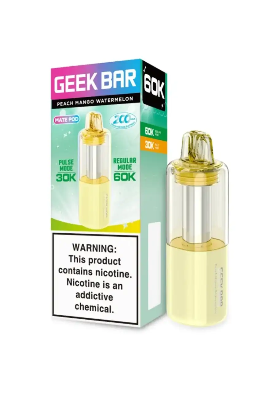 Peach Mango Watermelon Geek Bar Mate Pod 60K Peach Mango Watermelon Geek Bar Mate Pod 60K